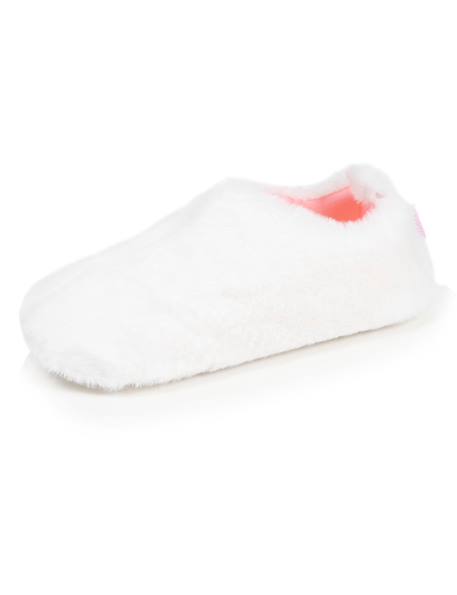 Chaussons bottillons imitation fourrure, semelle gomme antidérapante Ivoire 6 - vertbaudet enfant 