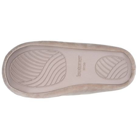 Chaussons bottillons velours, semelle gomme antidérapante Beige 4 - vertbaudet enfant 
