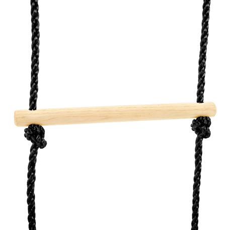 Échelle corde 5 barreaux pour portique  bois h190-250cm Marron - noir - moutarde 3 - vertbaudet enfant 