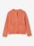 Gilet fille maille fine mousseuse corail+gris chiné+pivoine 2 - vertbaudet enfant 