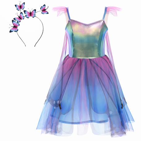 Déguisement enfant – robe de fée papillon avec ailes et serre-tête Bleu 2 - vertbaudet enfant 