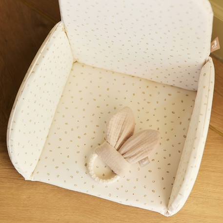 Anneau de dentition bunny ears en coton et silicone Ecru 3 - vertbaudet enfant 