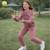 Ensemble sweat et pantalon jogging fille à imprimé Rose 2 - vertbaudet enfant 