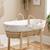 Couffin bébé avec matelas habillage et drap housse gallina Écru – motif poules champêtre 2 - vertbaudet enfant 