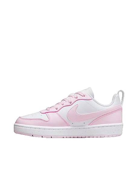 Baskets court borough low recraft – confort et style junior Blanc - rose 2 - vertbaudet enfant 