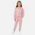 Ensemble sweat et pantalon jogging fille à imprimé Rose 1 - vertbaudet enfant 