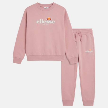 Ensemble sweat et pantalon jogging fille à imprimé Rose 4 - vertbaudet enfant 
