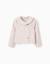 Veste en tweed à col marin et plis Rose clair 2 - vertbaudet enfant 