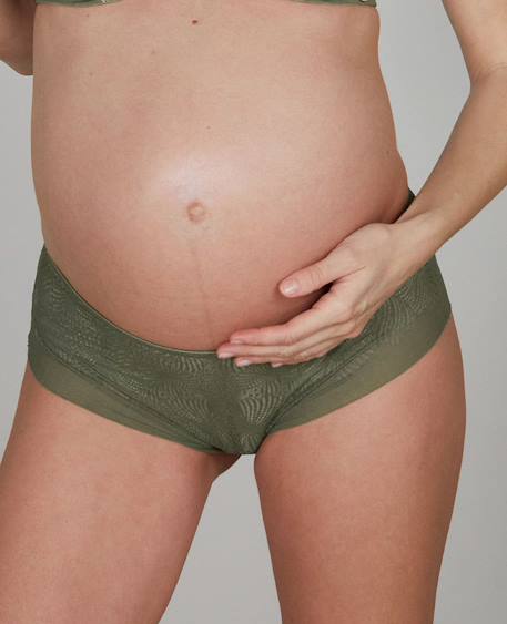 Shorty de grossesse dahlia Kaki+Noir 4 - vertbaudet enfant 