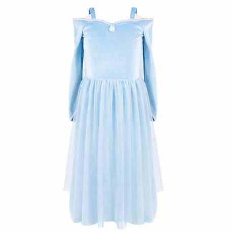 Déguisement enfant robe de princesse reine de glace en velours Bleu 2 - vertbaudet enfant 