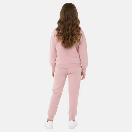 Ensemble sweat et pantalon jogging fille à imprimé Rose 3 - vertbaudet enfant 
