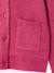 Gilet fille maille fine mousseuse corail+gris chiné+pivoine 11 - vertbaudet enfant 
