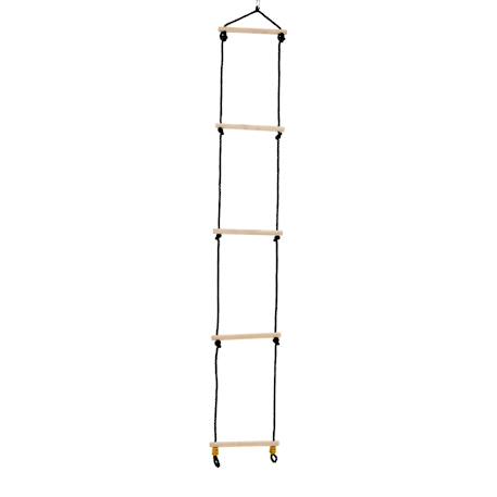 Échelle corde 5 barreaux pour portique  bois h190-250cm Marron - noir - moutarde 2 - vertbaudet enfant 