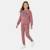 Ensemble sweat et pantalon jogging fille à imprimé Rose 1 - vertbaudet enfant 