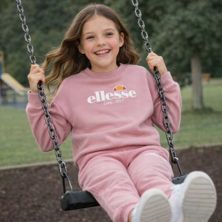 Ensemble sweat et pantalon jogging fille à imprimé Rose 2 - vertbaudet enfant 