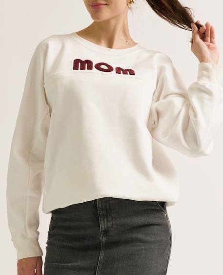 Sweat de grossesse et allaitement mom Ivoire+Prune 5 - vertbaudet enfant 