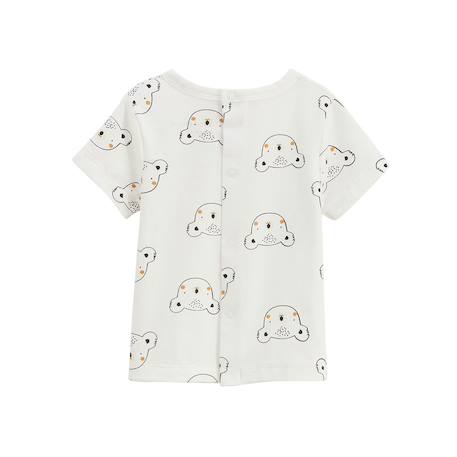Ensemble salopette bébé en coton gaufré et t-shirt mini rêve Ocre 6 - vertbaudet enfant 