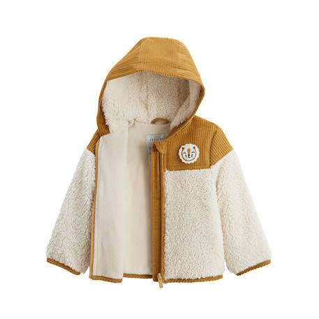 Veste enfant intérieur polaire avec capuche charly Camel 4 - vertbaudet enfant 