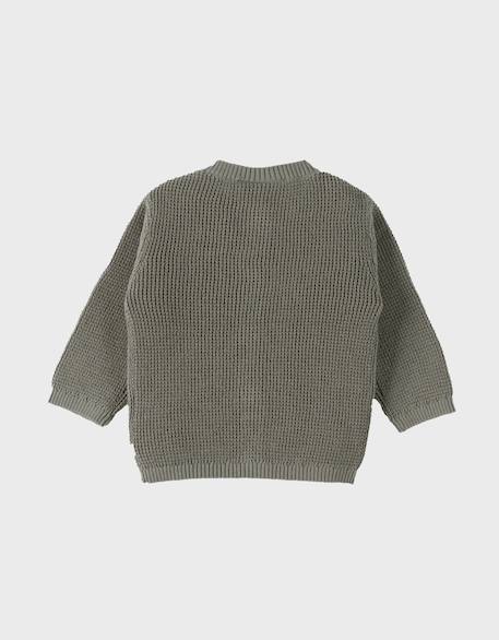 Cardigan en tricot coton Vert 4 - vertbaudet enfant 