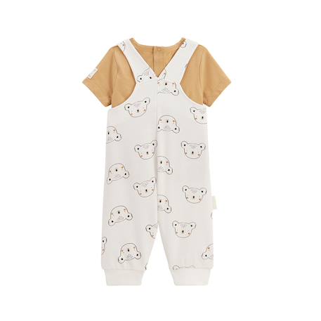 Ensemble salopette bébé et t-shirt mini rêve Ecru 3 - vertbaudet enfant 