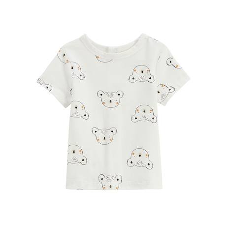 Ensemble salopette bébé en coton gaufré et t-shirt mini rêve Ocre 5 - vertbaudet enfant 