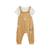 Ensemble salopette bébé en coton gaufré et t-shirt mini rêve Ocre 2 - vertbaudet enfant 