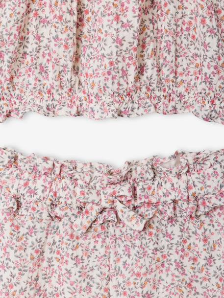 Ensemble short fille gaze coton blanc imprimé 5 - vertbaudet enfant 