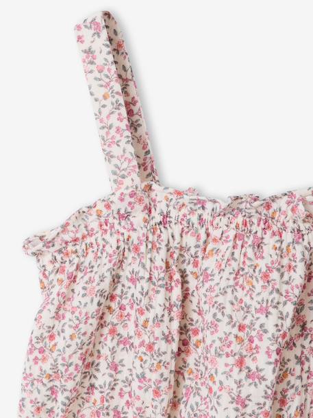 Ensemble short fille gaze coton blanc imprimé 6 - vertbaudet enfant 