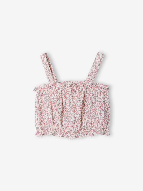 Ensemble short fille gaze coton blanc imprimé 3 - vertbaudet enfant 
