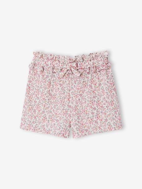 Ensemble short fille gaze coton blanc imprimé 2 - vertbaudet enfant 