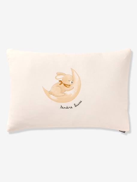 Parure housse de couette bébé gaze coton blanc imprimé 3 - vertbaudet enfant 
