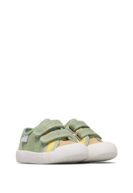 Baskets en tissu avec fermeture scratch summer vl. Beige-vert militaire-+Jaune-+Lilas-+Marine-+Sage-+Vert-+Vert clair 2 - vertbaudet enfant 
