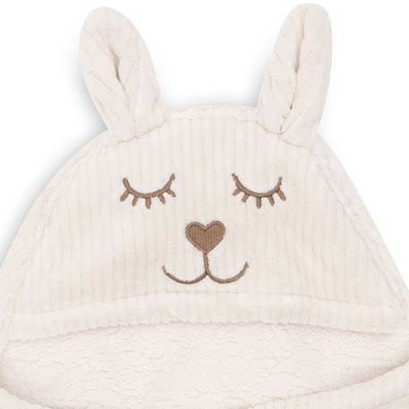 Couverture nomade bunny nougat (100 x 105 cm) Beige+Beige, gris, marron+Biscuit, noir+Ecru, marron+Rose sauvage+Sable, noir 23 - vertbaudet enfant 