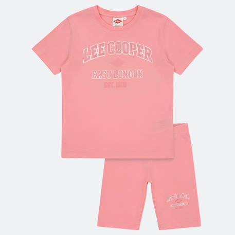 Ensemble fille t-shirt manches courtes et bermuda Gris+Rosatre+Rose+Vert 6 - vertbaudet enfant 