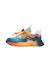 Sneakers en simili cuir et tissu technique yamano 3 junior. Marine-orange 3 - vertbaudet enfant 