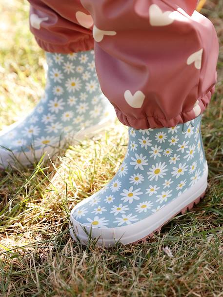 Bottes de pluie imprimées bébé beige imprimé+bleu imprimé 15 - vertbaudet enfant 