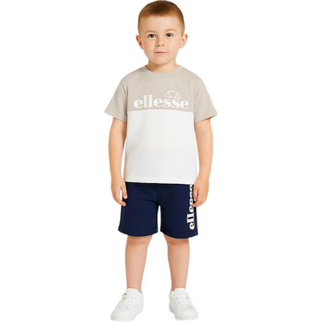 Pack 2 t-shirts et 1 short garçon à imprimé Blanc 3 - vertbaudet enfant 