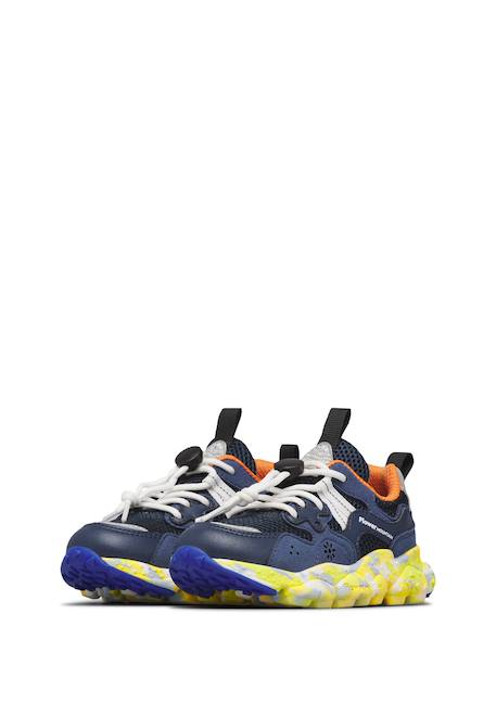 Sneakers en simili cuir et tissu technique yamano 3 junior. Marine- 5 - vertbaudet enfant 