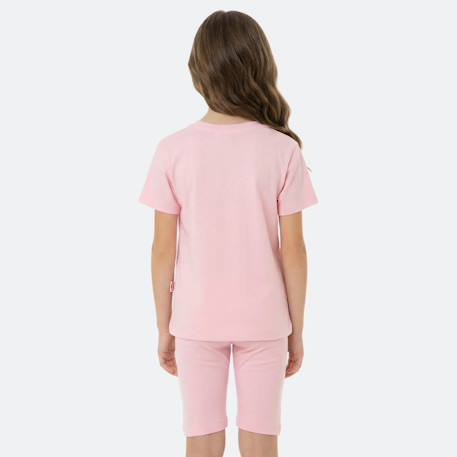 Ensemble fille t-shirt manches courtes et bermuda Beige+Fushia+Rosatre+Vert 9 - vertbaudet enfant 