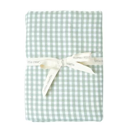 Maxi lange gaze de coton bio Ananas+Baleine+Citrons+Colibri+Fleurs beiges+Sable+Vichy vert 23 - vertbaudet enfant 