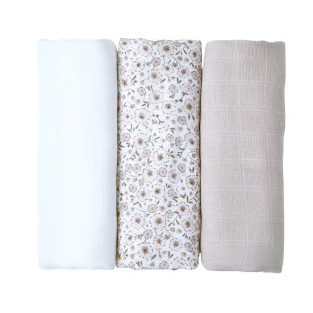 Lot de 3 langes gaze de coton bio Ananas+Baleine+Beige+Bleu+Citrons+Colibri (parme)+Forêt+Noel magique+Sable+Vert sauge 9 - vertbaudet enfant 