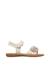 Sandales en cuir nindy Blanc crème+Cognac- 1 - vertbaudet enfant 