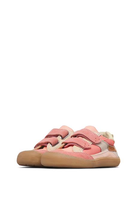 Chaussures en daim et tissu barefoot kesy vl. Bleu-jaune-+Gris-bleu-+Rose-beige- 15 - vertbaudet enfant 