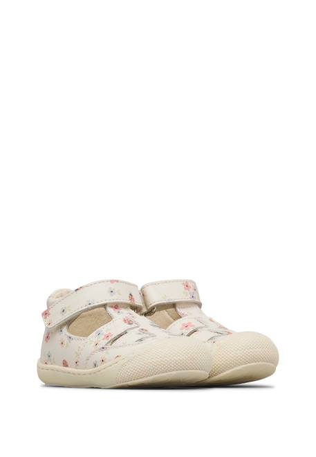 Sandales en cuir wad Blanc crème- 2 - vertbaudet enfant 