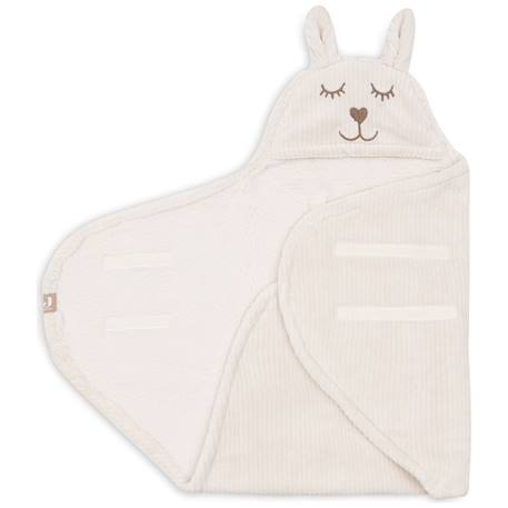 Couverture nomade bunny nougat (100 x 105 cm) Beige+Beige, gris, marron+Biscuit, noir+Ecru, marron+Rose sauvage+Sable, noir 20 - vertbaudet enfant 