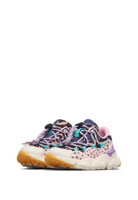 Sneakers en simili cuir et tissu technique raikiri junior. Beige-rose 5 - vertbaudet enfant 
