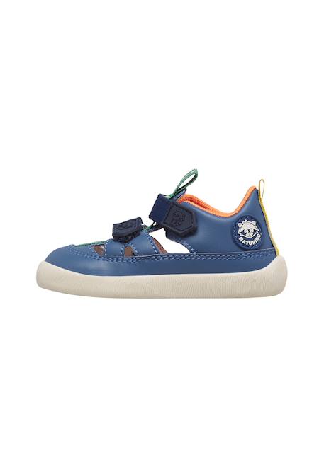 Sandales en cuir giommy Bleu-+Rose- 3 - vertbaudet enfant 