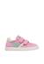 Sneakers en cuir et tissu Kevis 2 vl. Blanc-rose- 1 - vertbaudet enfant 