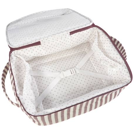 Valise de maternité en coton imperméable avec bandoulière ajustable Mauve 3 - vertbaudet enfant 