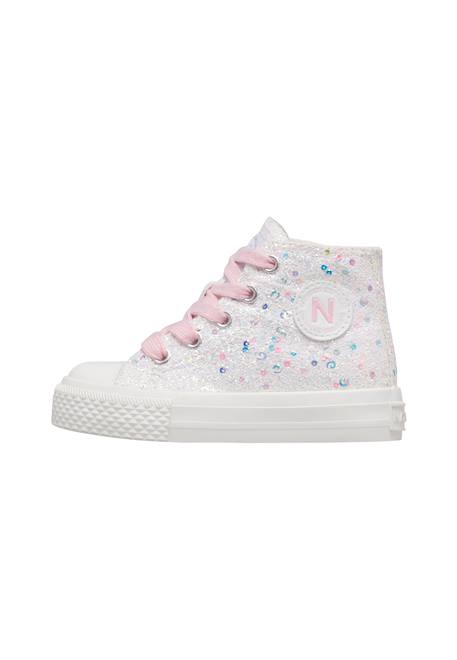 Baskets à la cheville en tissu ylfas. Blanc-rose- 3 - vertbaudet enfant 